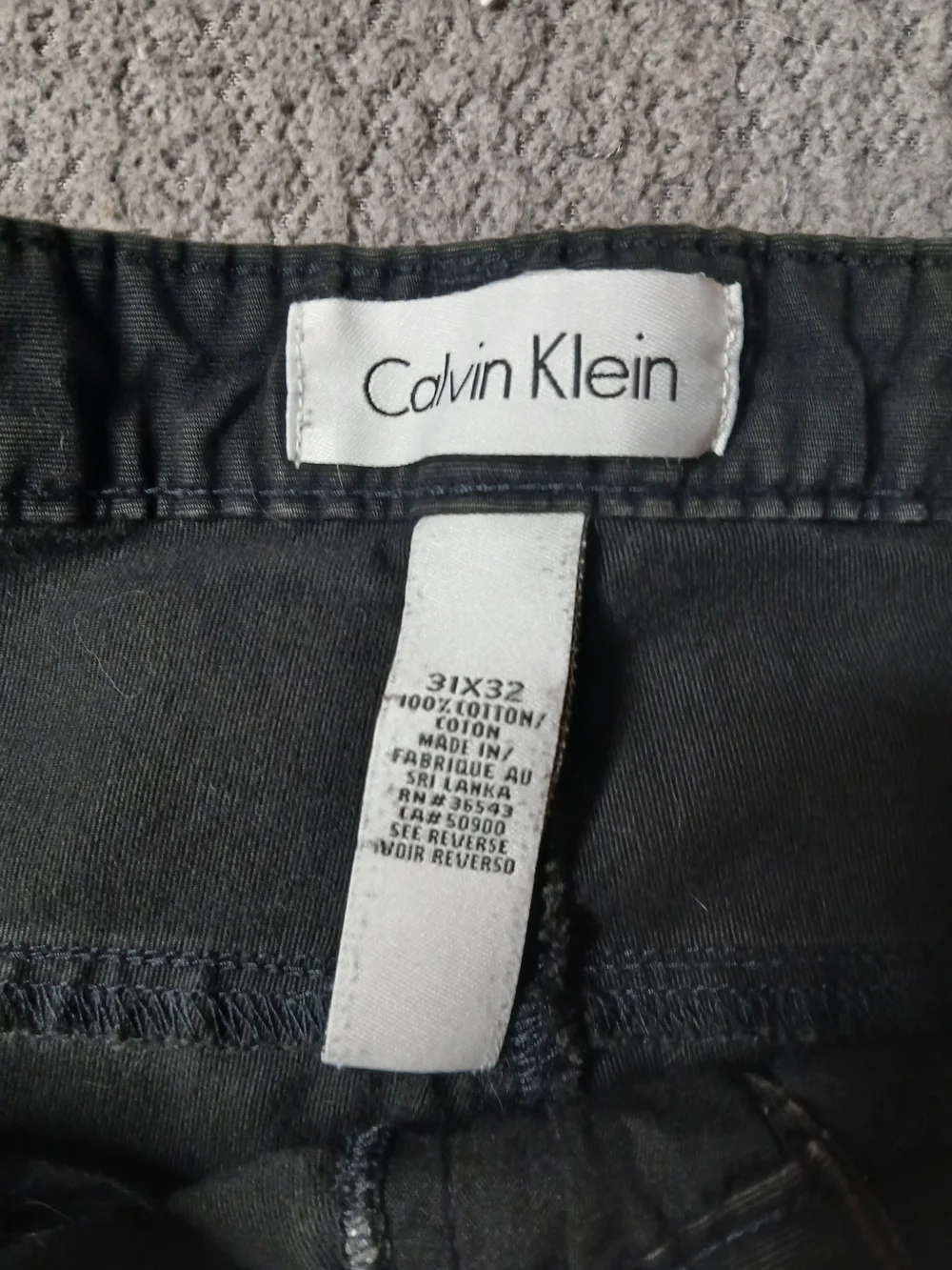 Calvin Klein Mens Jeans Chino 31×32 Black Straight
